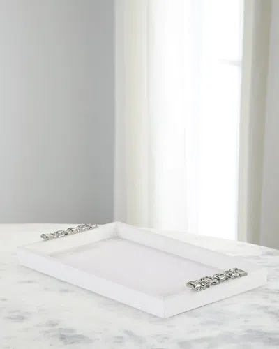 John-richard Collection Muse Gemstone Handle Tray In White