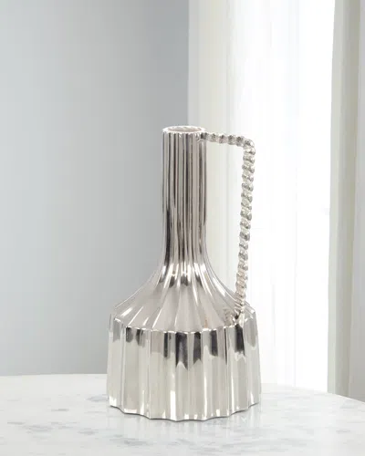 John-richard Collection Mykonos Vase In Silver
