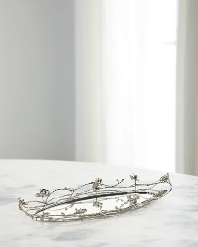 John-richard Collection Orchids In Bloom Tray In Silver
