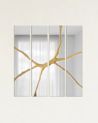 John-richard Collection Ravine Quartet Mirror Panels In Burgundy