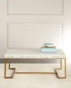 John-richard Collection Cissy Calcite Coffee Table In Brass
