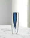 John-richard Collection Sapphire Blue Handblown Glass Vase Ii In Blue