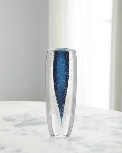 John-richard Collection Sapphire Blue Handblown Glass Vase Ii