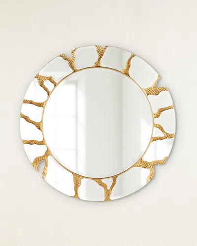 John-richard Collection Shatter Mirror In Gold