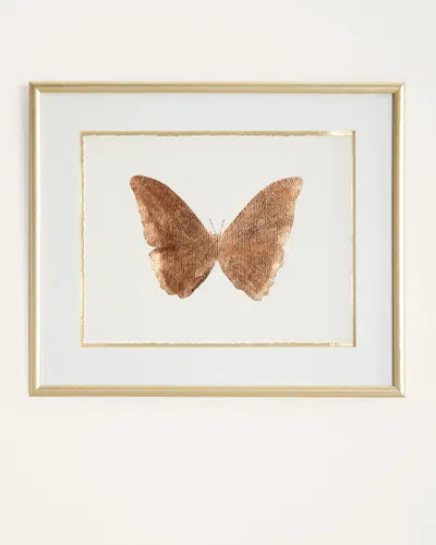 John-richard Collection Shimmering Butterfly Ii Artwork In Gold