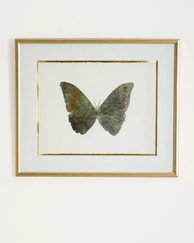 John-richard Collection Shimmering Butterfly Iii Artwork In Blue/green