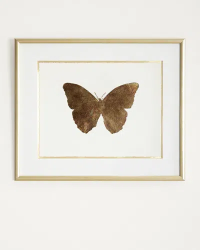 John-richard Collection Shimmering Butterfly Iv Artwork In Brown