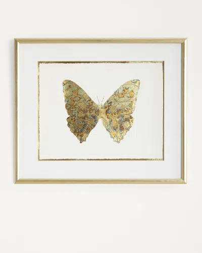 John-richard Collection Shimmering Butterfly V Artwork In Brown