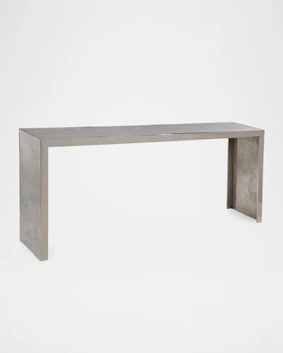 John-richard Collection Silver Serpent Console Table, Large In Gray