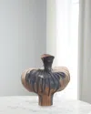 John-richard Collection Splash Vase, Small In Brown