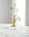 John-richard Collection Stone Garden Sculpture On Marble Base I In Gold