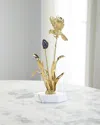 John-richard Collection Stone Garden Sculpture On Marble Base Ii In Gold