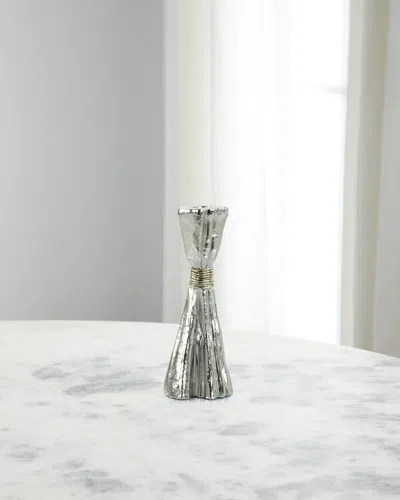 John-richard Collection Taut Metal Candleholder, Medium In Gray
