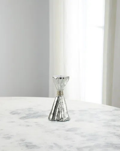 John-richard Collection Taut Metal Candleholder, Small In Gray