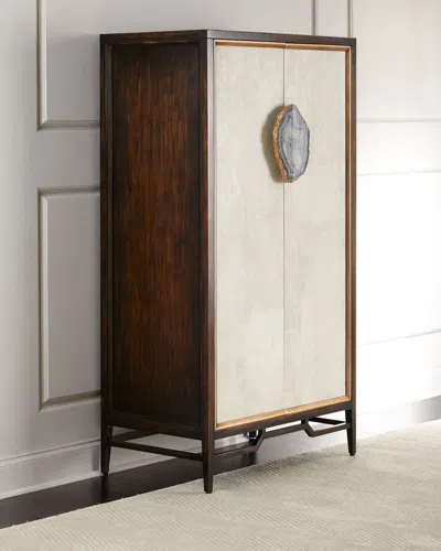 John-richard Collection Tiza Large Agate Cabinet In Dark Brown