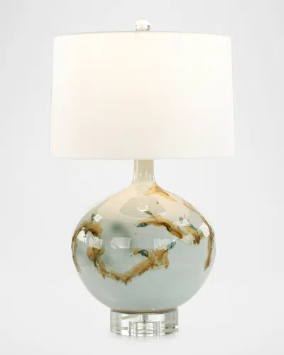 John-richard Collection Tranquil Garden 29" Table Lamp In Blue