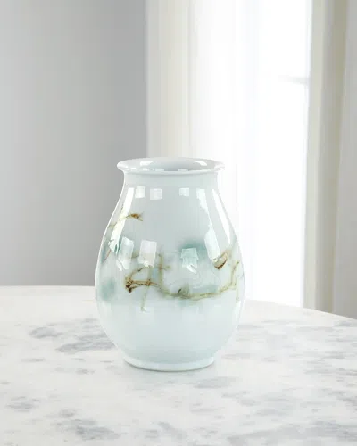 John-richard Collection Tranquil Garden Vase In Blue
