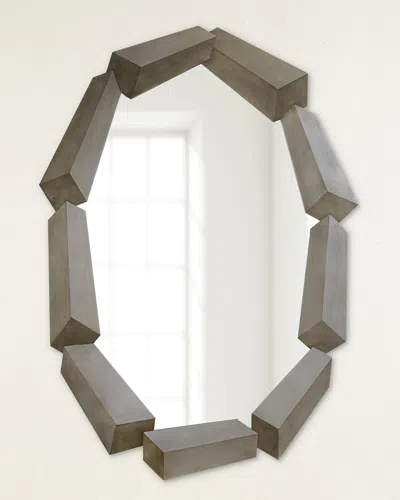 John-richard Collection Trompe L'oeil Mirror In Silver