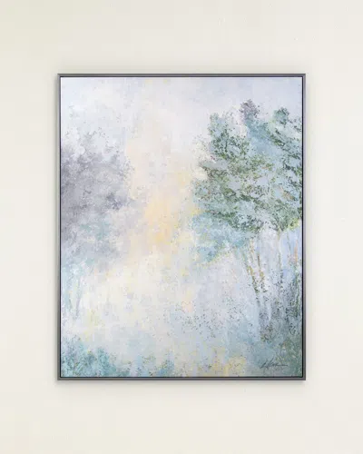 John-richard Collection Twilight Lake Canvas Print In Blue