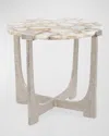 John-richard Collection Unity Round Agate End Table In Gray