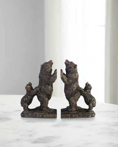 John-richard Collection Ursine Bookends, Set Of 2 In Black
