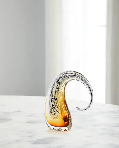 John-richard Collection Wisp Of Glass Sculpture, Small In Yellow