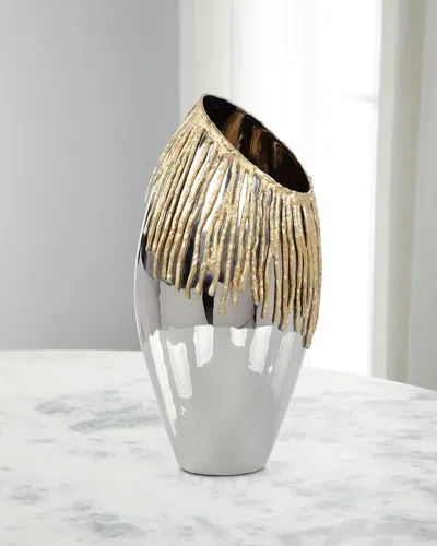 John-richard Igneous Vase In Silver