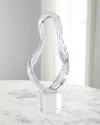 John-richard Prismatic Loop On Crystal Base Sculpture, Large In Clear