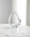 John-richard Prismatic Loop On Crystal Base Sculpture, Small In Clear