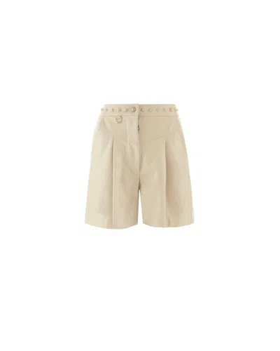 John Richmond Bermuda Shorts With Pleats In Avorio