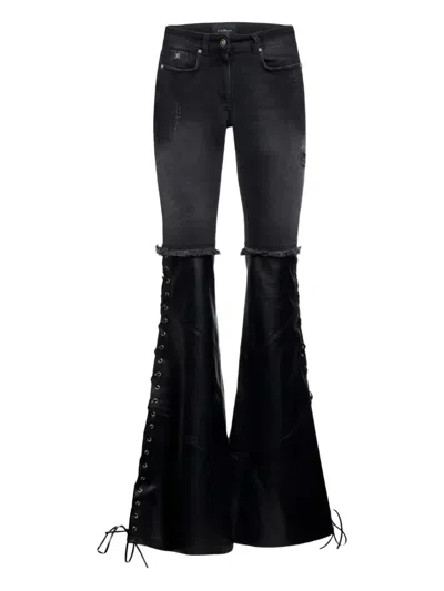 John Richmond 레이스업 진 In Black