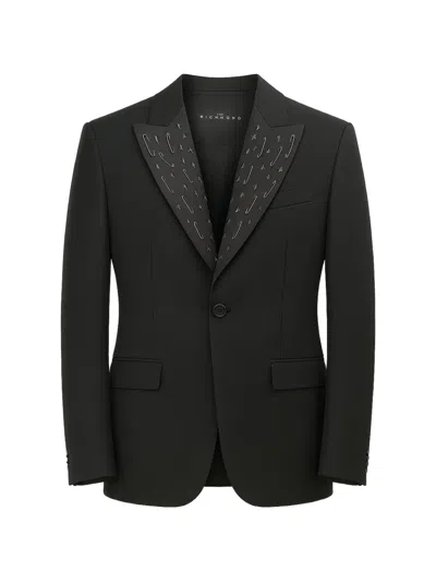 John Richmond 핀 장식 블레이저 In Black