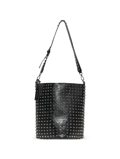 John Richmond 스터드 버킷 백 In Black