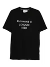 John Richmond Crew Neck T-shirt With Print In Black