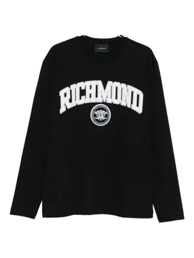 JOHN RICHMOND BLACK LOGO FULL T-SHIRT