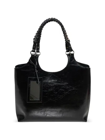 John Richmond Braided-handle Shoulder Bag In Black