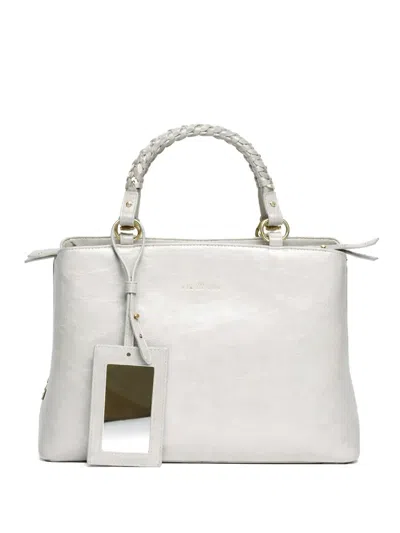 John Richmond Braided-handle Tote Bag In White