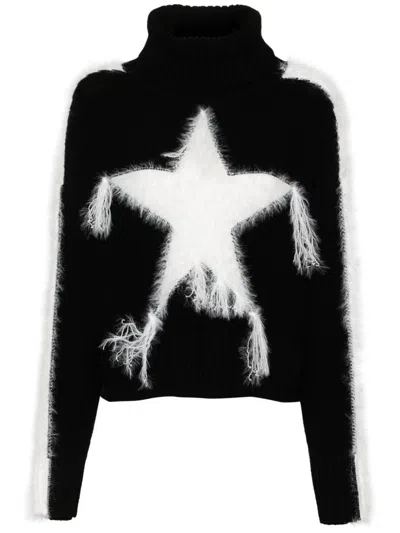 John Richmond Brushed Roll-neck Jumper In Multi