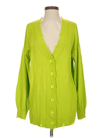 Pre-owned John Richmond Cardigan Sweater In Green