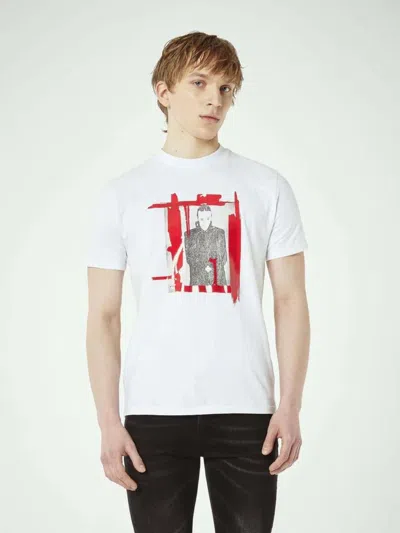 John Richmond Central Print T-shirt In Bianco