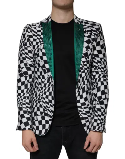 Pre-owned John Richmond Checke Crystal Single Breasted Men's Blazer () In Multi