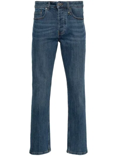 JOHN RICHMOND COTTON JEANS WITH LOGO PLAQUE