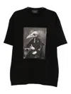 John Richmond Graphically Styled Black Crew Neck T-shirt In Black