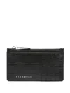 John Richmond Croc-embossed Cardholder In 黑色