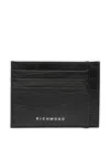 John Richmond Croc-embossed Cardholder In Schwarz