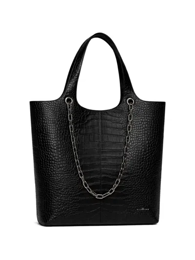 John Richmond Croc-effect Chain-detail Tote Bag In Black