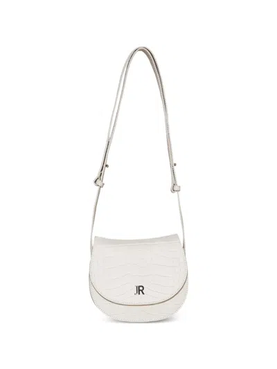 John Richmond Croc-effect Shoulder Bag In White