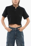 John Richmond Cropped Aicardi Polo With Ton-sur-ton Embroidery