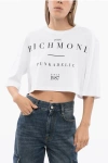 John Richmond Cropped Genya T-shirt With Oversized Fit