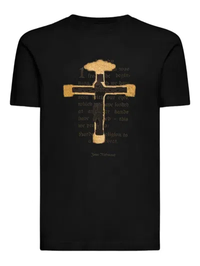 John Richmond Cross-graphic T-shirt In Black